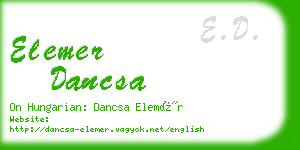 elemer dancsa business card